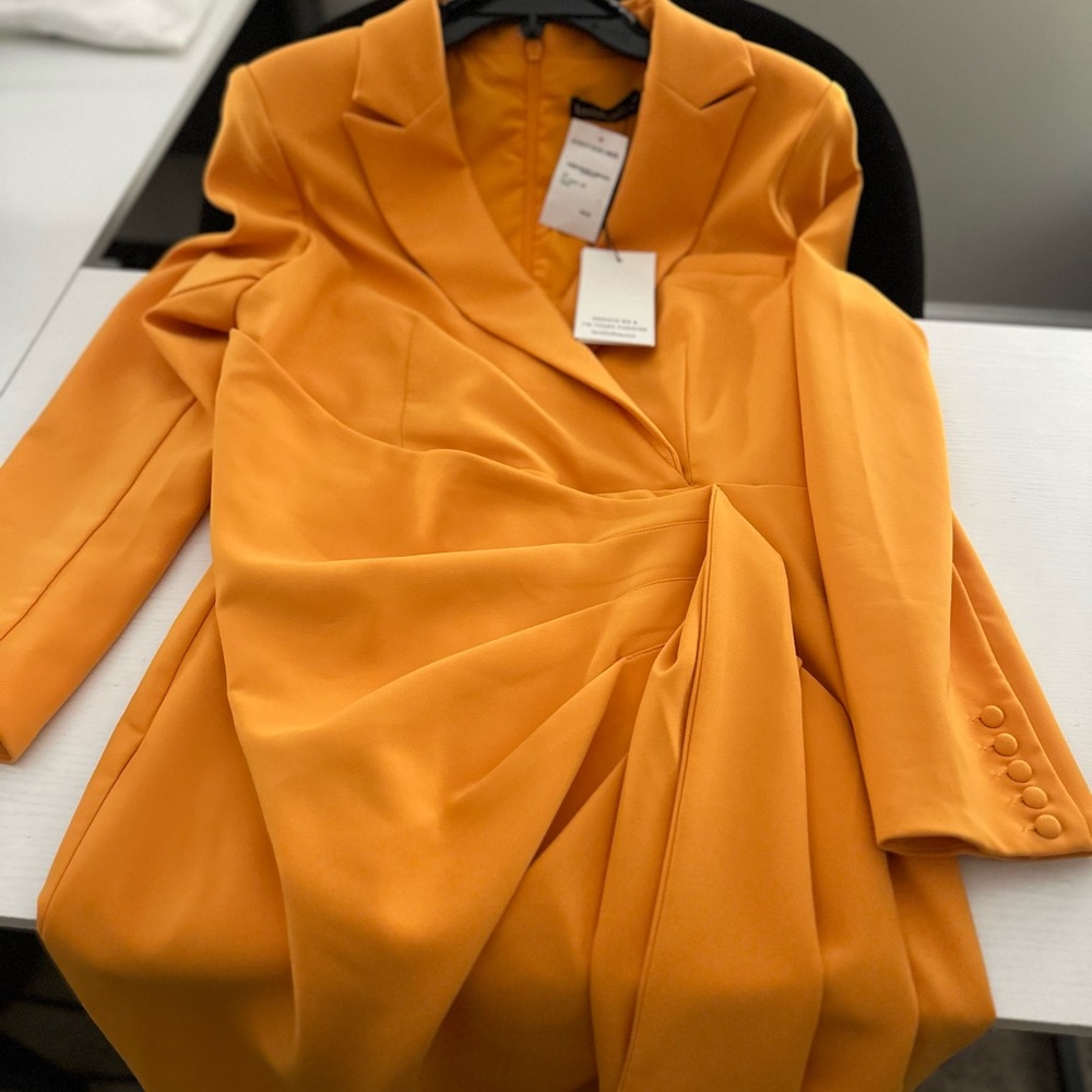 Lavish Alice Bold Orange Blazer Dress
